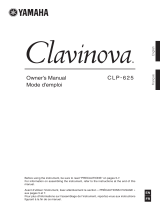 Yamaha CLP- 625 Clavinova Le manuel du propriétaire