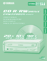 Yamaha CD Recordable/Rewritable Drive CRW2200S Manuel utilisateur