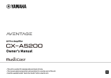 Yamaha AV Pre-Amplifier CX-A5200 Manuel utilisateur