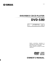 Yamaha DVD-S80 Manuel utilisateur