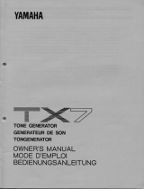 Yamaha TX7 Manuel utilisateur