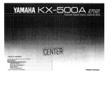 Yamaha KX-500A Le manuel du propriétaire