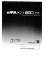 Yamaha KX-650 Le manuel du propriétaire