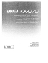 Yamaha KX-670 Le manuel du propriétaire