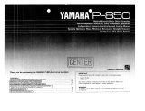 Yamaha P-850 Le manuel du propriétaire