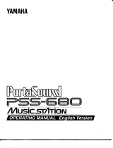 Yamaha PortaSound PSS-680 Le manuel du propriétaire
