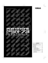 Yamaha PortaTone PSR-73 Le manuel du propriétaire