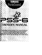 Yamaha PSS6 Le manuel du propriétaire