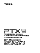 Yamaha PTX8 Le manuel du propriétaire