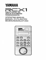 Yamaha RCX1 Le manuel du propriétaire