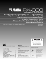 Yamaha RX-360 Le manuel du propriétaire
