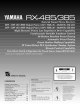 Yamaha RX-485 Le manuel du propriétaire
