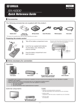 Yamaha RX-A1000 Guide de référence