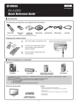 Yamaha RX-A2000 Guide de référence