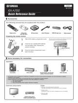 Yamaha RX-A700 Guide de référence