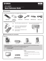 Yamaha RX-A800 Guide de référence
