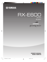 Yamaha RX-E600 Le manuel du propriétaire