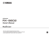 Yamaha RX-S602 Le manuel du propriétaire
