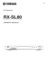 Yamaha RX-SL80 Manuel utilisateur