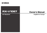 Yamaha RX-V1067 Le manuel du propriétaire