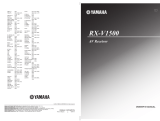 Yamaha RX-V1500 Le manuel du propriétaire