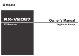 Yamaha RX-V2067 Le manuel du propriétaire