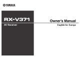 Yamaha RX-V371 Le manuel du propriétaire