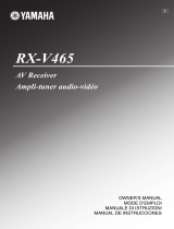 Yamaha RX-V465 Le manuel du propriétaire