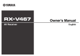 Yamaha RX-V467 Le manuel du propriétaire