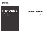 Yamaha RX-V567 Le manuel du propriétaire