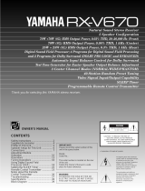 Yamaha RX-V670 Manuel utilisateur