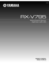 Yamaha RX-V795 Manuel utilisateur