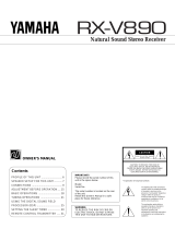 Yamaha RX-V890 Manuel utilisateur