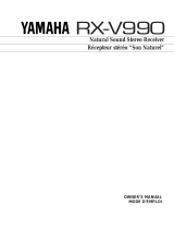 Yamaha RX-V990 Manuel utilisateur