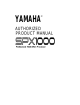 Yamaha SPX1000 Le manuel du propriétaire