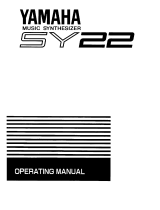 Yamaha SY.22 Le manuel du propriétaire