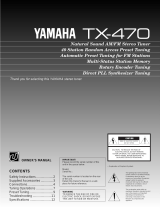 Yamaha TX-470 Le manuel du propriétaire