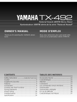Yamaha TX-492 Le manuel du propriétaire