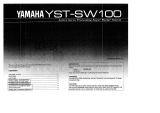 Yamaha YST-SW100 Le manuel du propriétaire