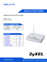 ZyXEL Communications NBG-417N Guide de démarrage rapide