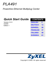 ZyXEL Powerline Ethernet Multiplug Center PLA491 Manuel utilisateur