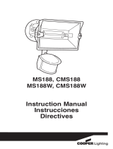 Cooper Lighting CMS188 MS188W Manuel utilisateur
