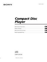 Sony CDP-100 - MANUEL 2 Manuel utilisateur