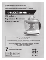 Black & Decker Citrus Juicer Manuel utilisateur