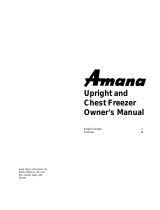 Amana Upright and Chest Freezer Le manuel du propriétaire