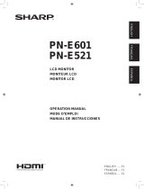 Sharp PN-E521 Manuel utilisateur