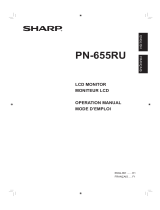 Sharp PN-655RU Manuel utilisateur