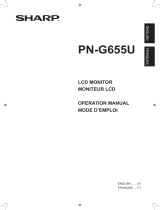 Sharp PN-G655U Manuel utilisateur