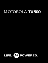 Motorola TX500 Manuel utilisateur
