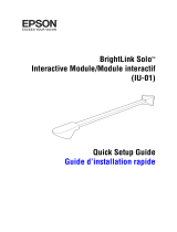Epson BrightLink Solo Interactive Module (IU-01 Guide d'installation rapide